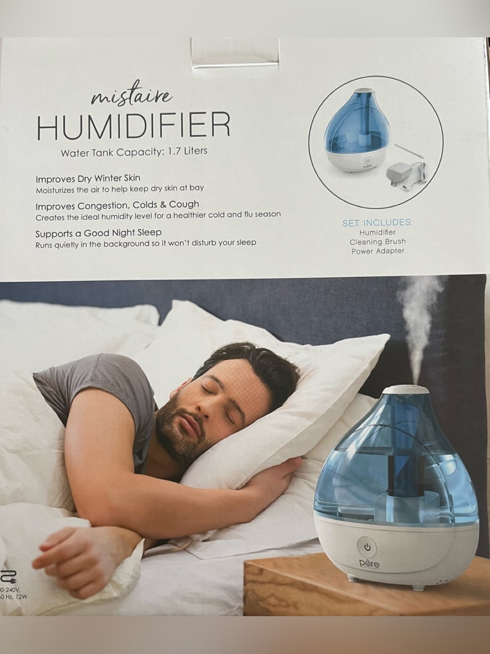 Ultrasonic Humidifier - 1.7L Home Humidifier
